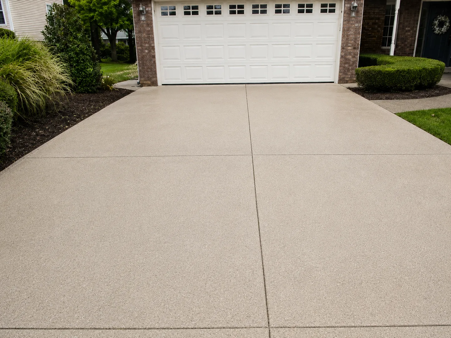Driveway after pressure washing